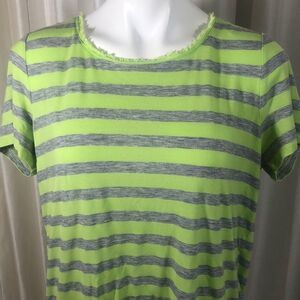 Two by Vince Camuto striped split back top